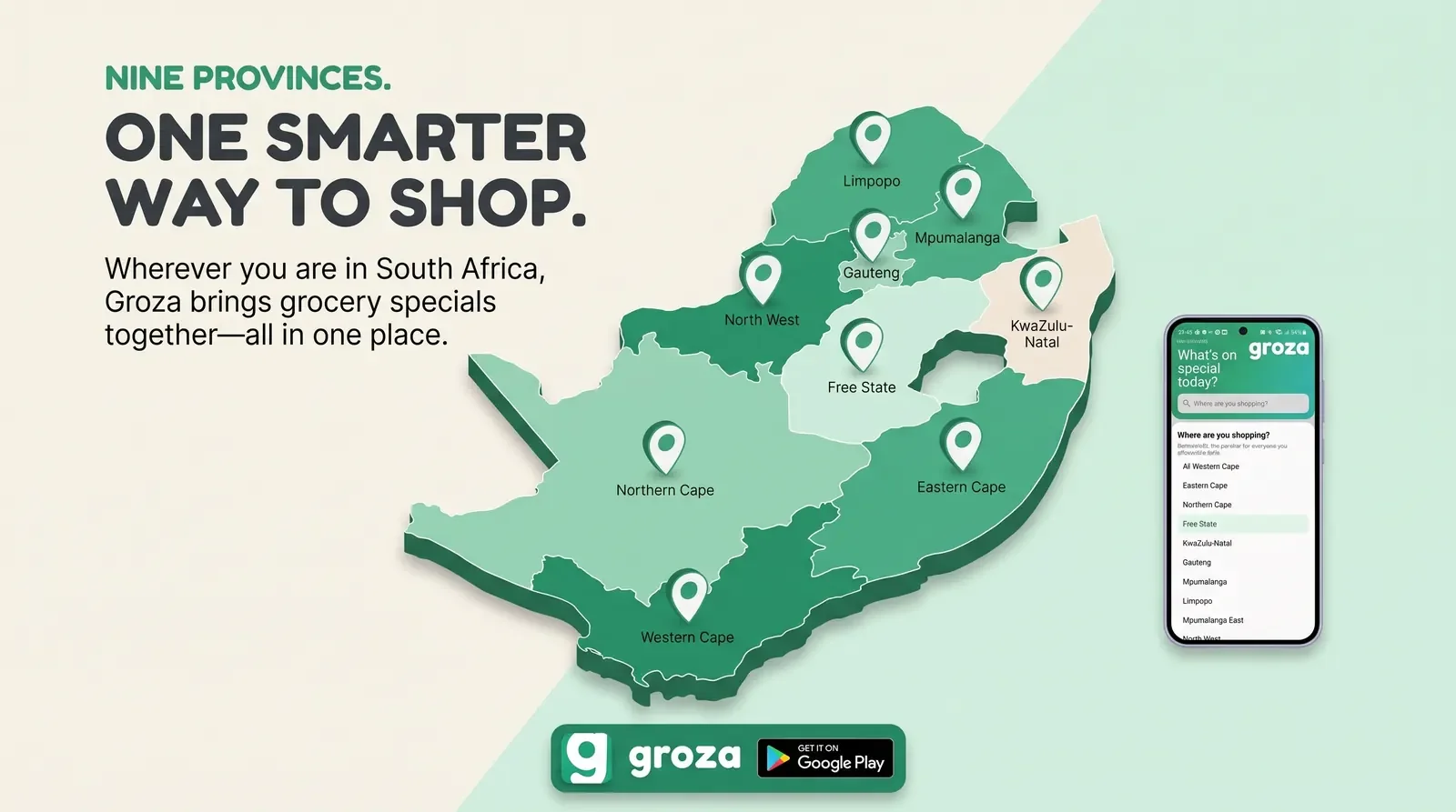 Groza covers all nine South African provinces, bringing grocery specials together in one place