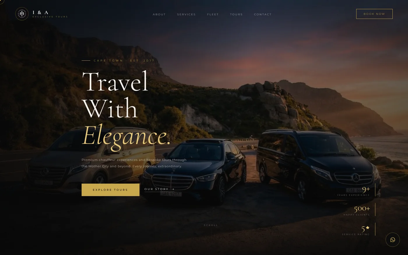 IandA Exclusive Tours website